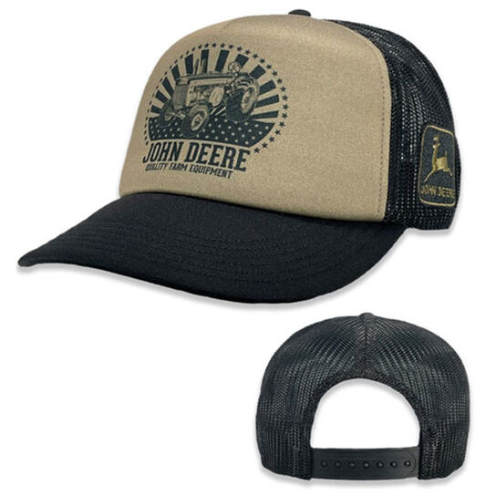 Olive/Tan Black Mesh Foam Front Hat - LP83260,  image number 0