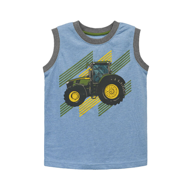Blue Sleeveless Muscle Tractor T-Shirt - LP83039, 