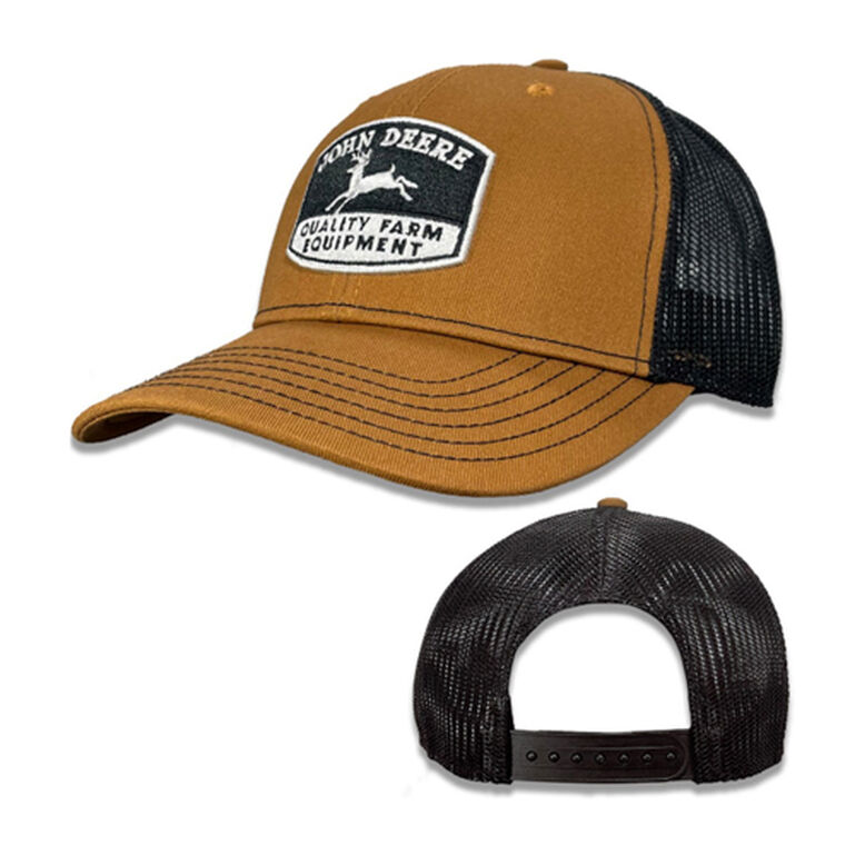 Construction Brown Black Mesh Vintage Logo Hat - LP82702, 