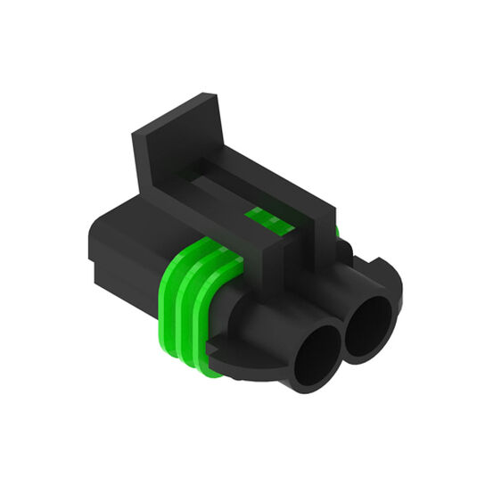 Black External Electrical Connector Housing, 2 Cavities - 57M7309,  image number 0