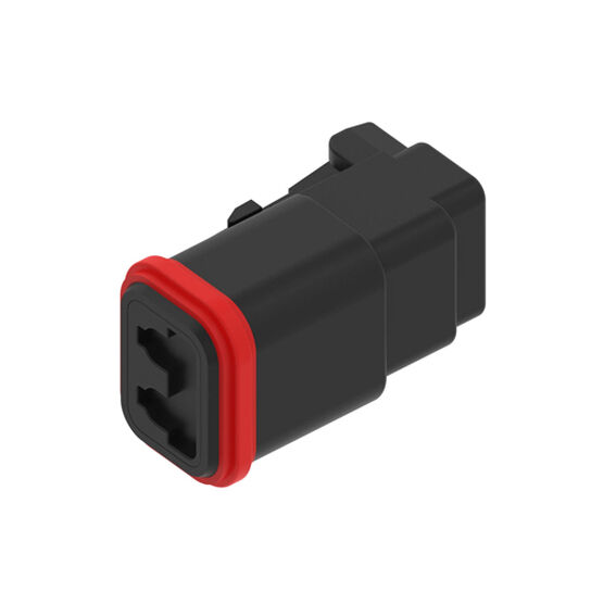 Black Internal Electrical Connector Housing, 2 Cavities - 57M10517,  image number 1