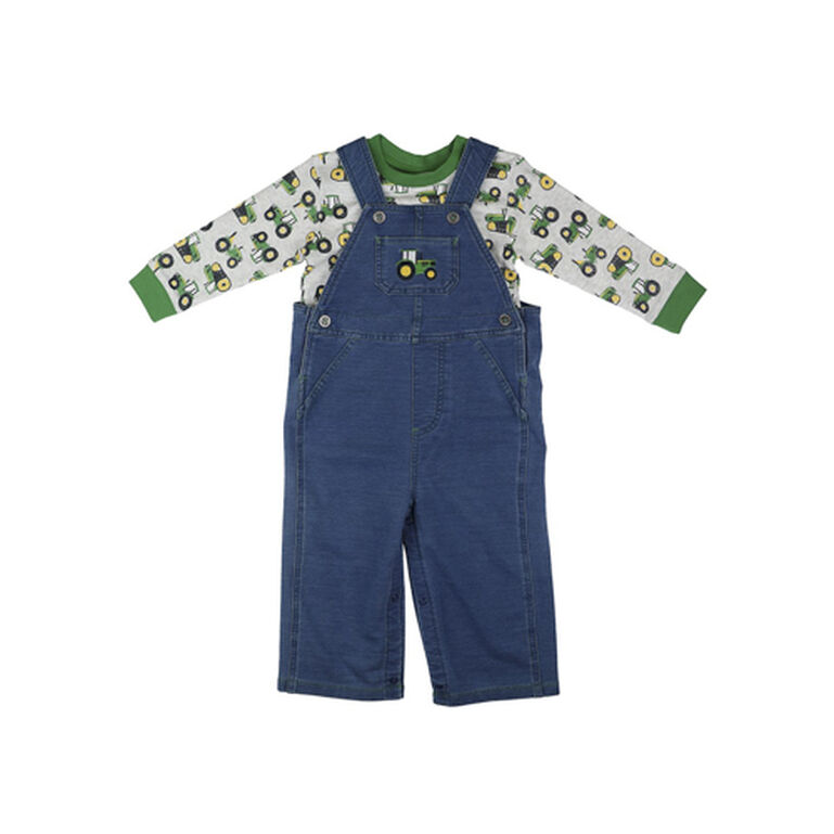 Gray Farm Scene Denim Overall Set - LP74611, 