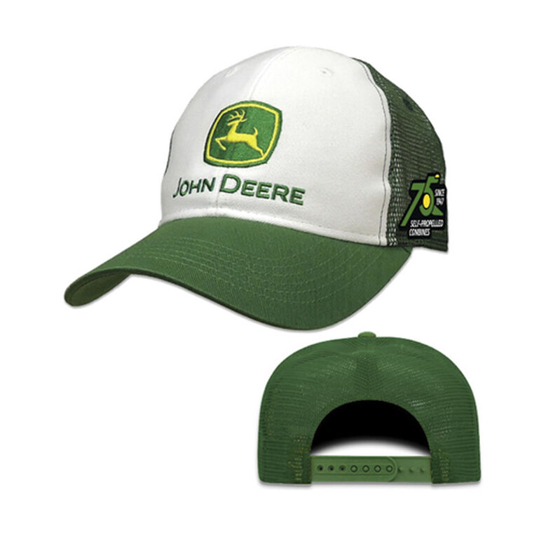 Green White 75th Combine Anniversary Side Logo Hat - LP80619, 
