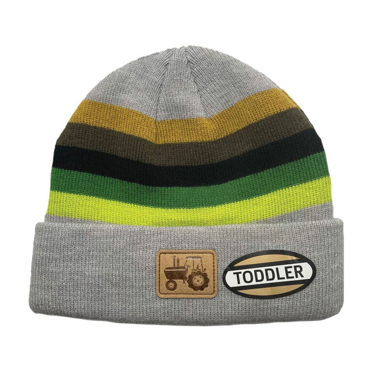 Toddler Gray Stripe Beanie Stocking Cap - LP84906, 