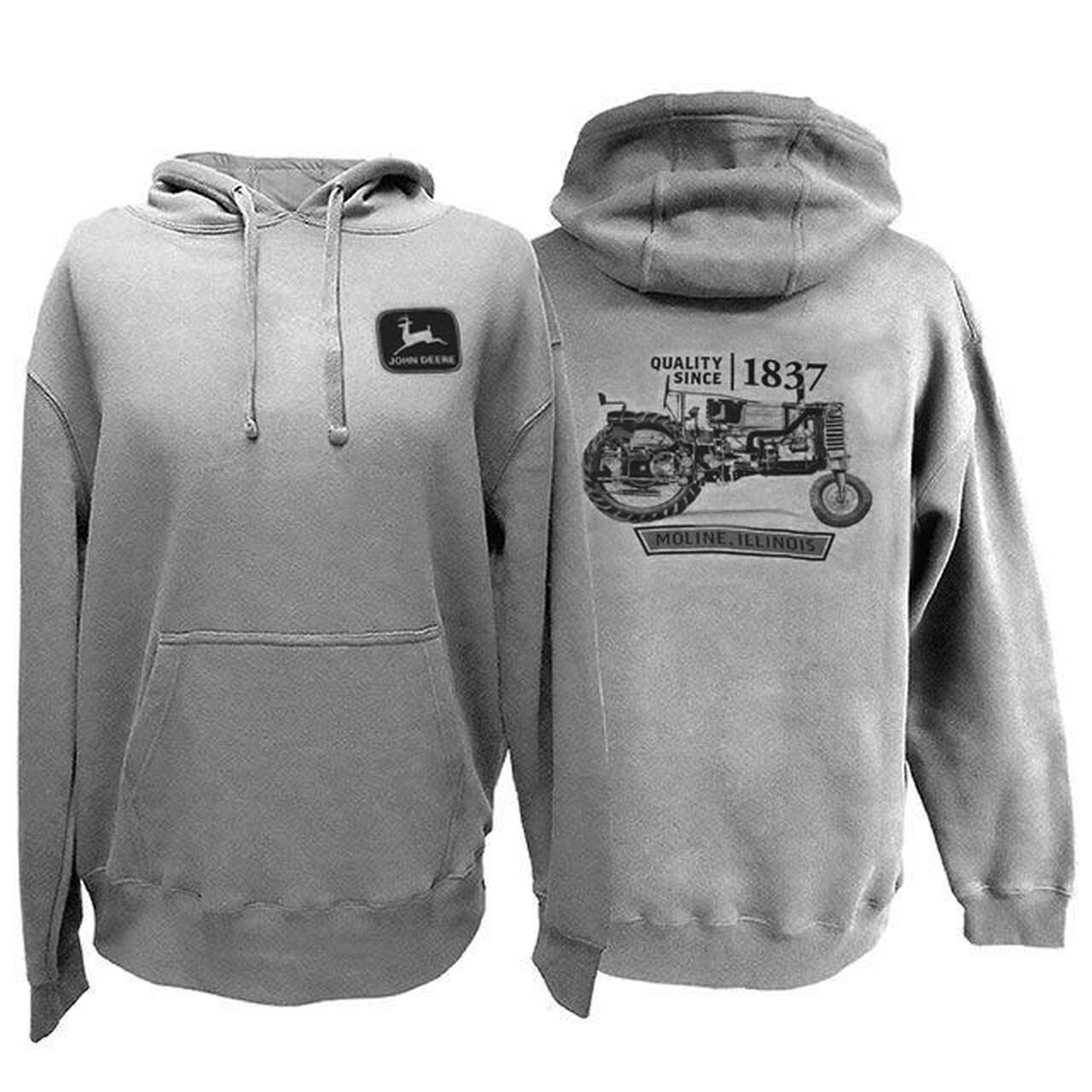 Gray Vintage Tractor Hoodie,  image number 0