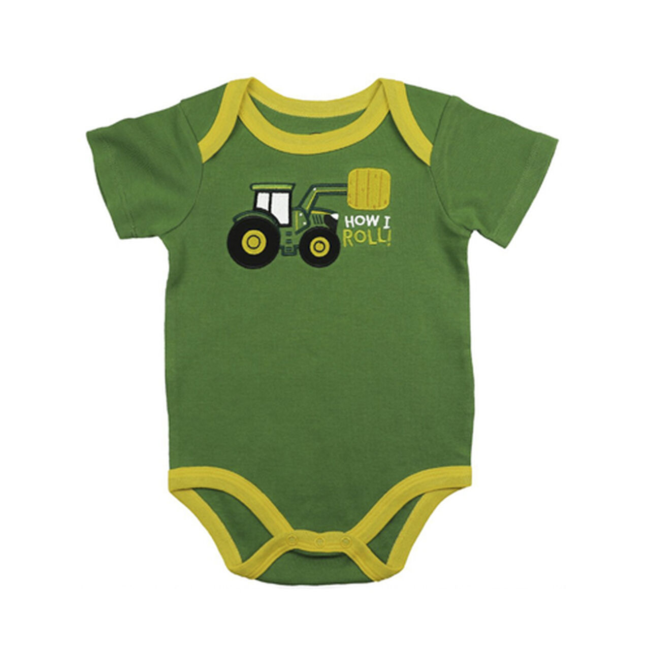 Green Short Sleeve How I Roll Bodysuit - LP79463,  image number 0