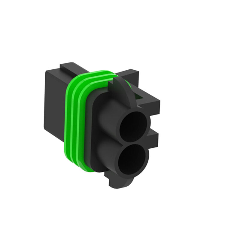 Black External Electrical Connector Housing, 2 Cavities - 57M7309, 