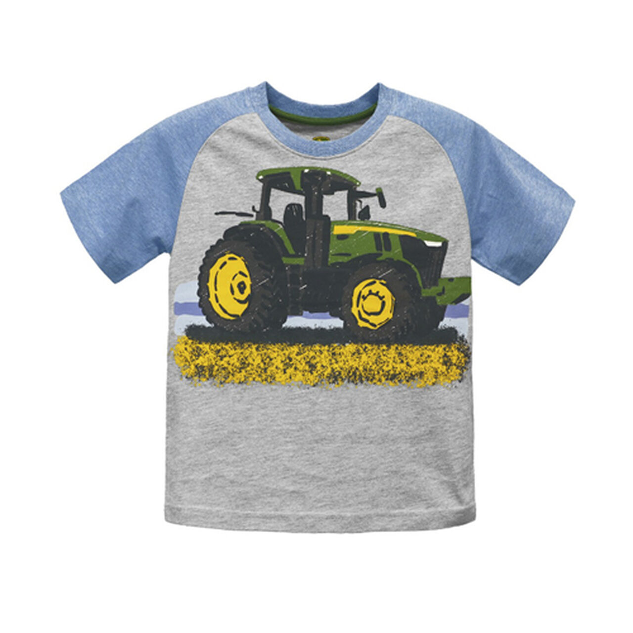 Gray Blue Short Sleeve Tractor T-Shirt - LP83035,  image number 0