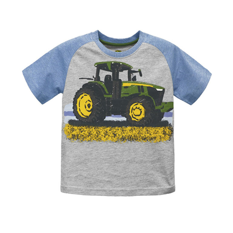 Gray Blue Short Sleeve Tractor T-Shirt - LP83035, 