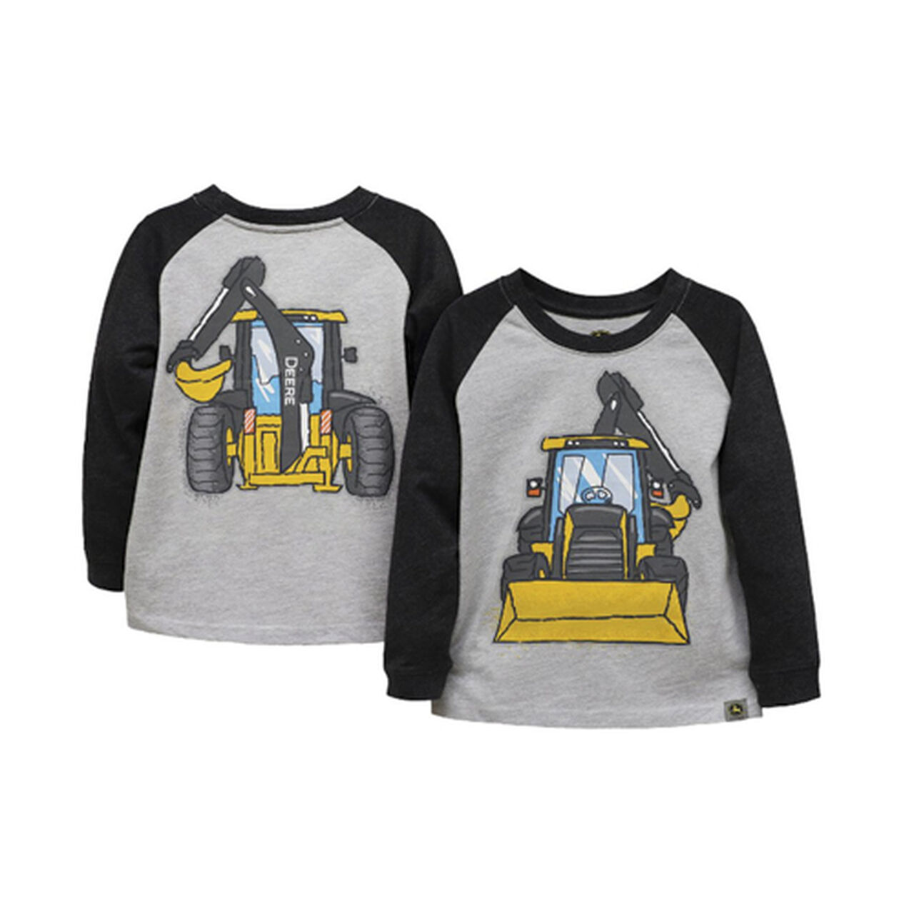 Gray Long Sleeve Backhoe Loader Coming Going T-Shirt Sz 2T - LP816312,  image number 0