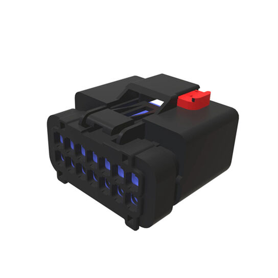 Black External Electrical Connector Housing, 14 Cavities - 57M10297,  image number 1