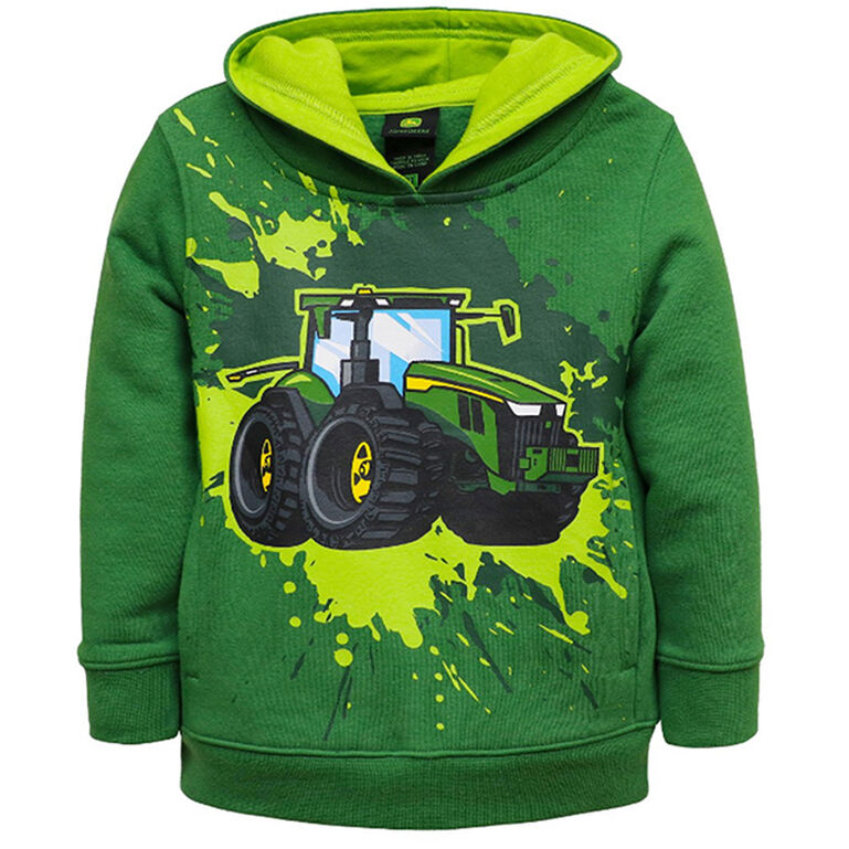 Green Tractor Splash Hoodie Sz 2T - LP836322, 
