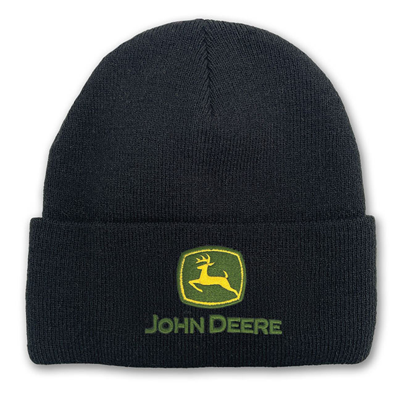 Black Cuffed Knit Trademark Stocking Cap - LP88242,  image number 0