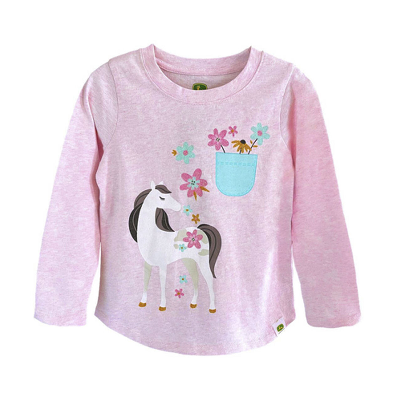 Pink Horse Flower Pocket T-Shirt Sz 2T - LP774232,  image number 0