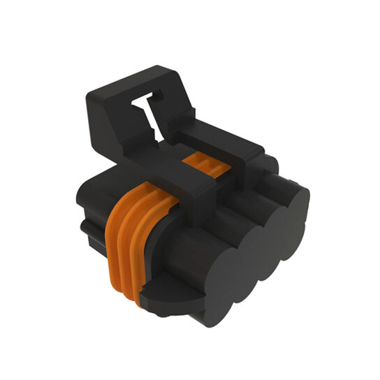 Black External Electrical Connector Housing, 8 Cavities - 57M7261,  image number 3