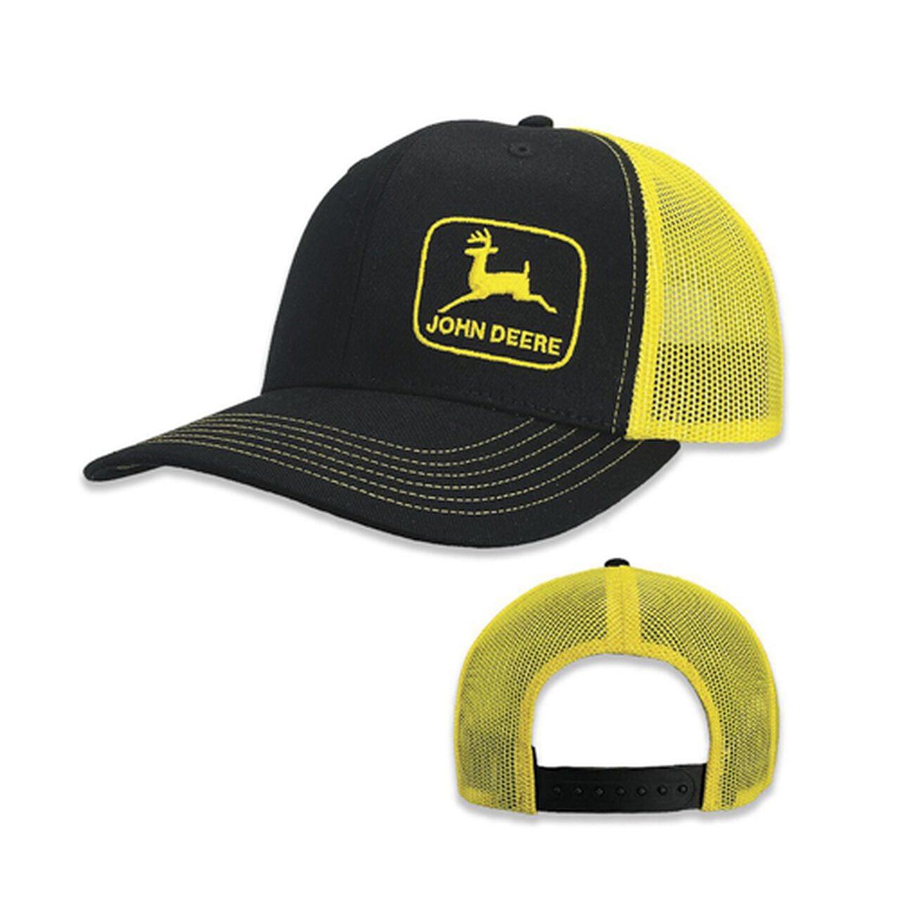 Moline 112 Black Front Yellow Mesh Side Vintage Logo Cap - LP82938,  image number 0