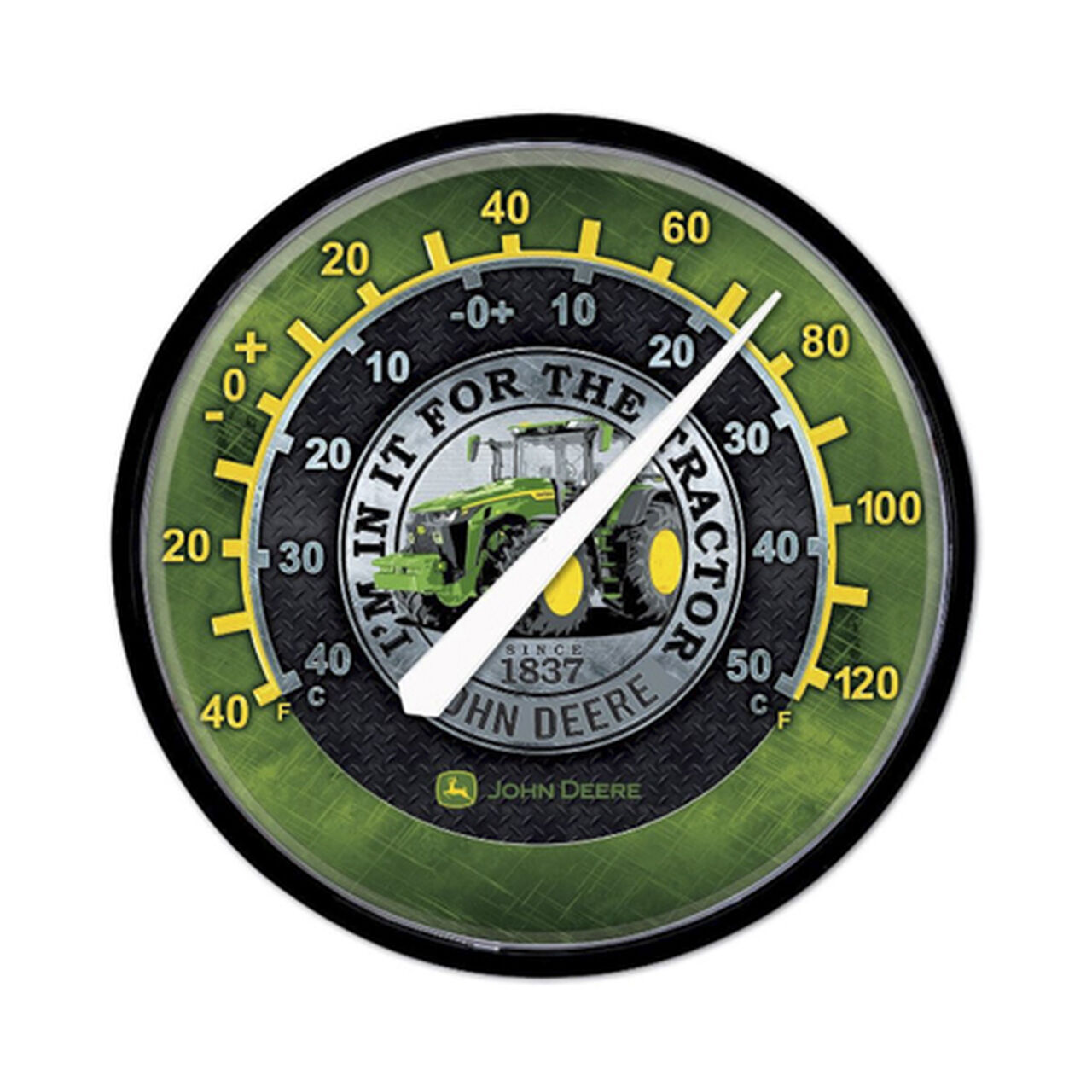 John Deere I'm In It For The Tractors Round Thermometer LP79796,  image number 0