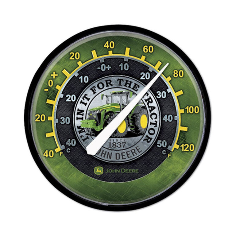 John Deere I'm In It For The Tractors Round Thermometer LP79796, 