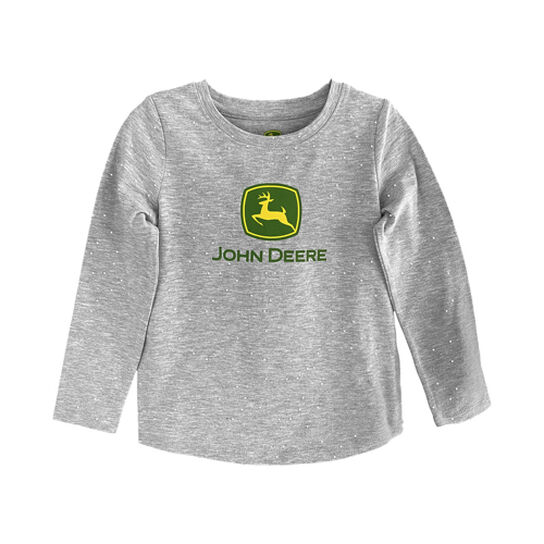 Gray Glitter Long Sleeve Logo T-Shirt Sz 4T - LP774224,  image number 1
