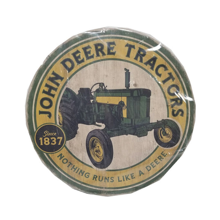 Rustic Circular "Tractors" Wood Wall Decor - LP79615, 