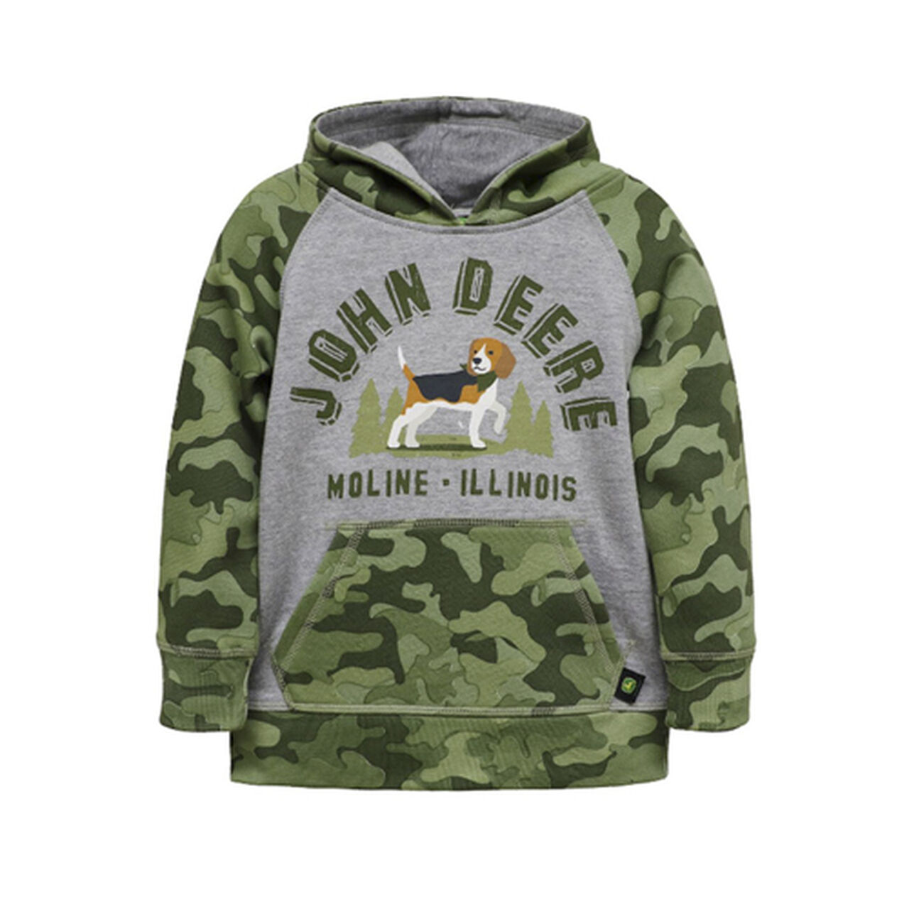 Gray Green Camo Puppy Hoodie Sweatshirt Sz 2T - LP816722,  image number 0