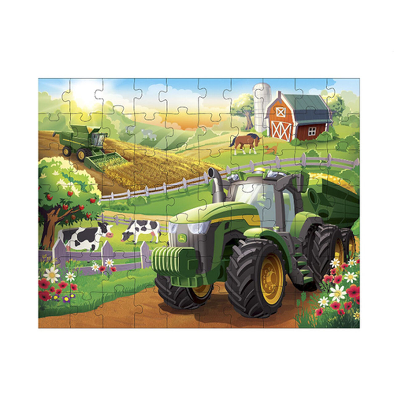 Kids 70 Piece Tractor Farm Scene Puzzle - LP79642,  image number 0