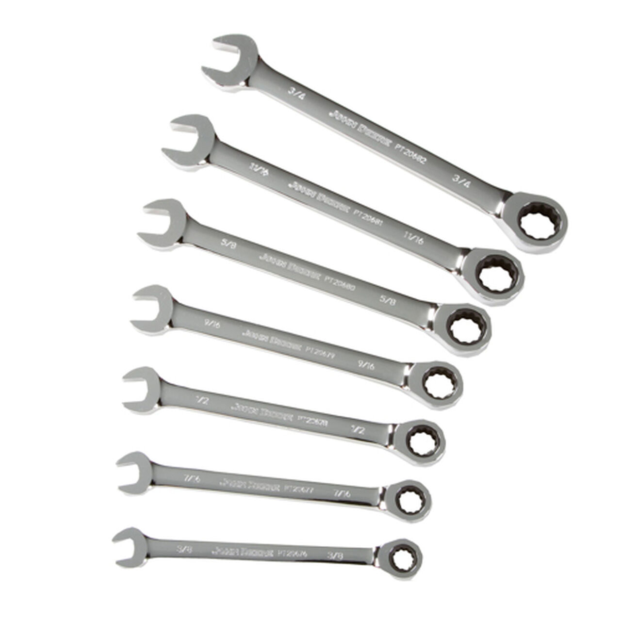 7 Piece Combination Ratcheting Wrench Set, SAE - TY25249,  image number 0