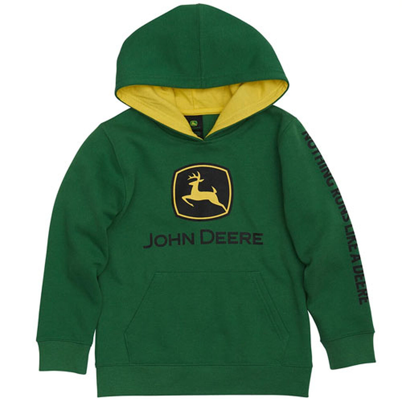 Boys Green Logo Hoodie Sweatshirt,  image number 0