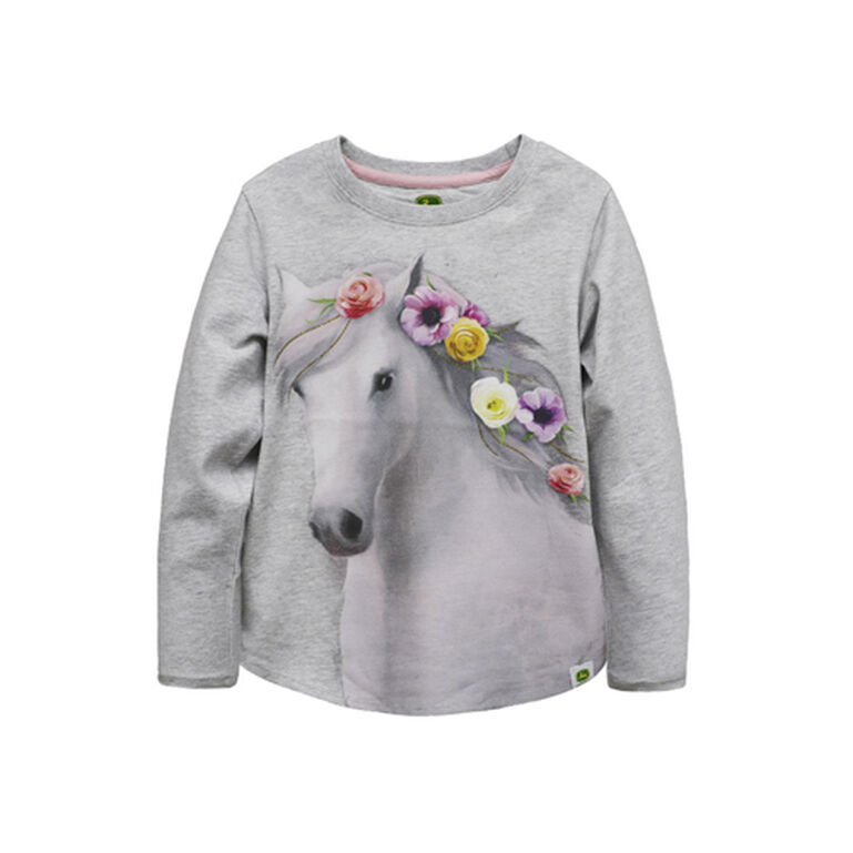 Gray Horse Glitter Accent T-Shirt - LP81667, 