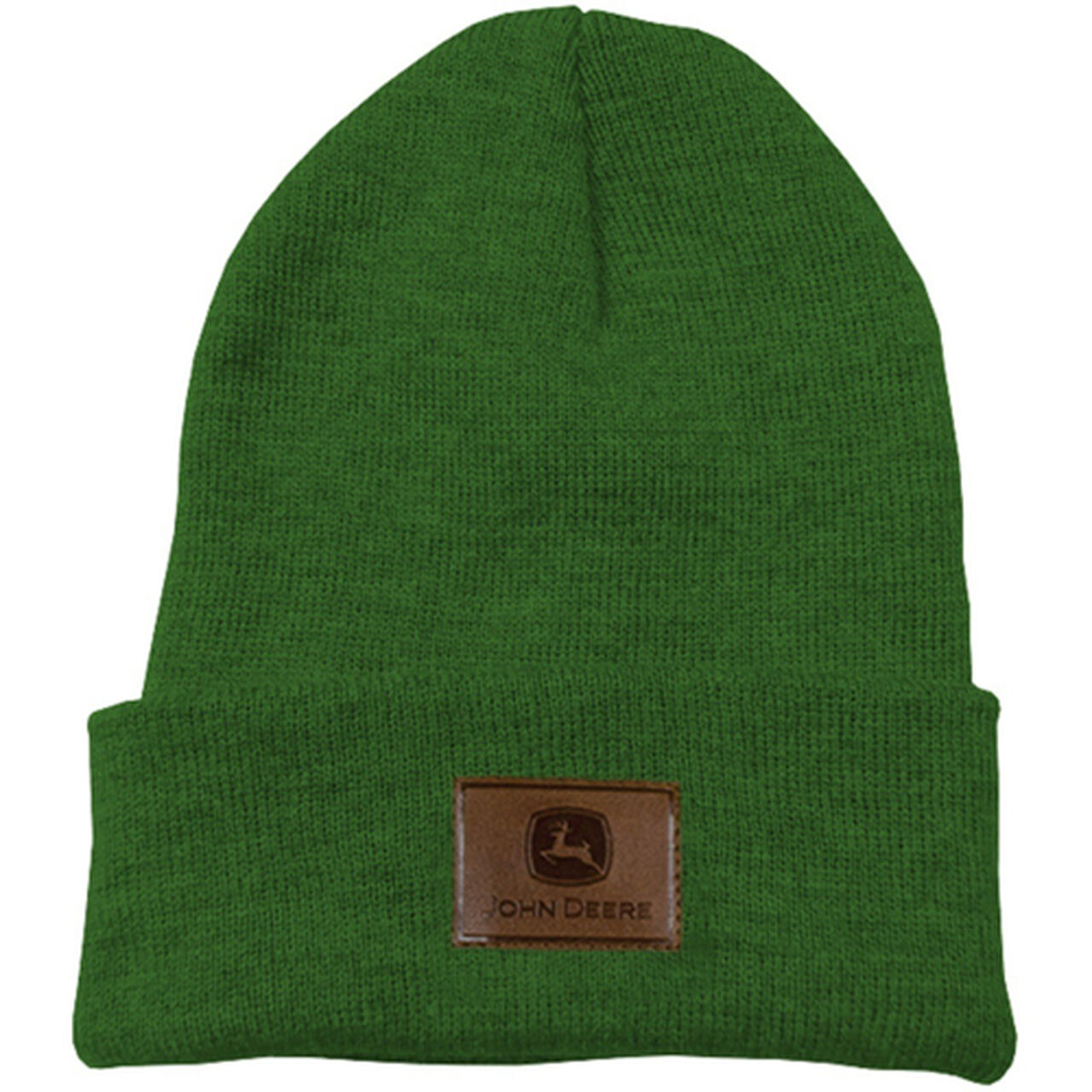 Men's Green Knit Cuffed Beanie Stocking Cap - LP39977,  image number 0