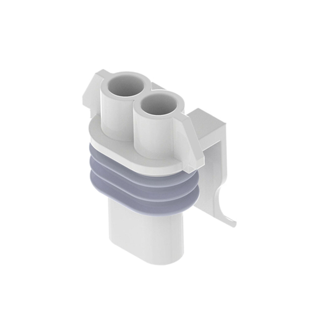 Gray External Electrical Connector Housing, 2 Cavities - 57M7328,  image number 1