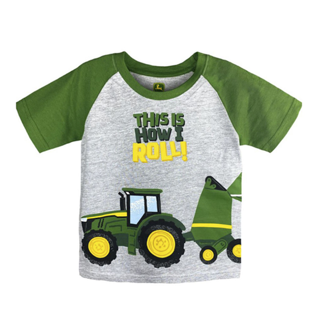 Gray Green Sleeve This is How I Roll Tractor Baler T-Shirt Sz 2T - LP794812,  image number 0