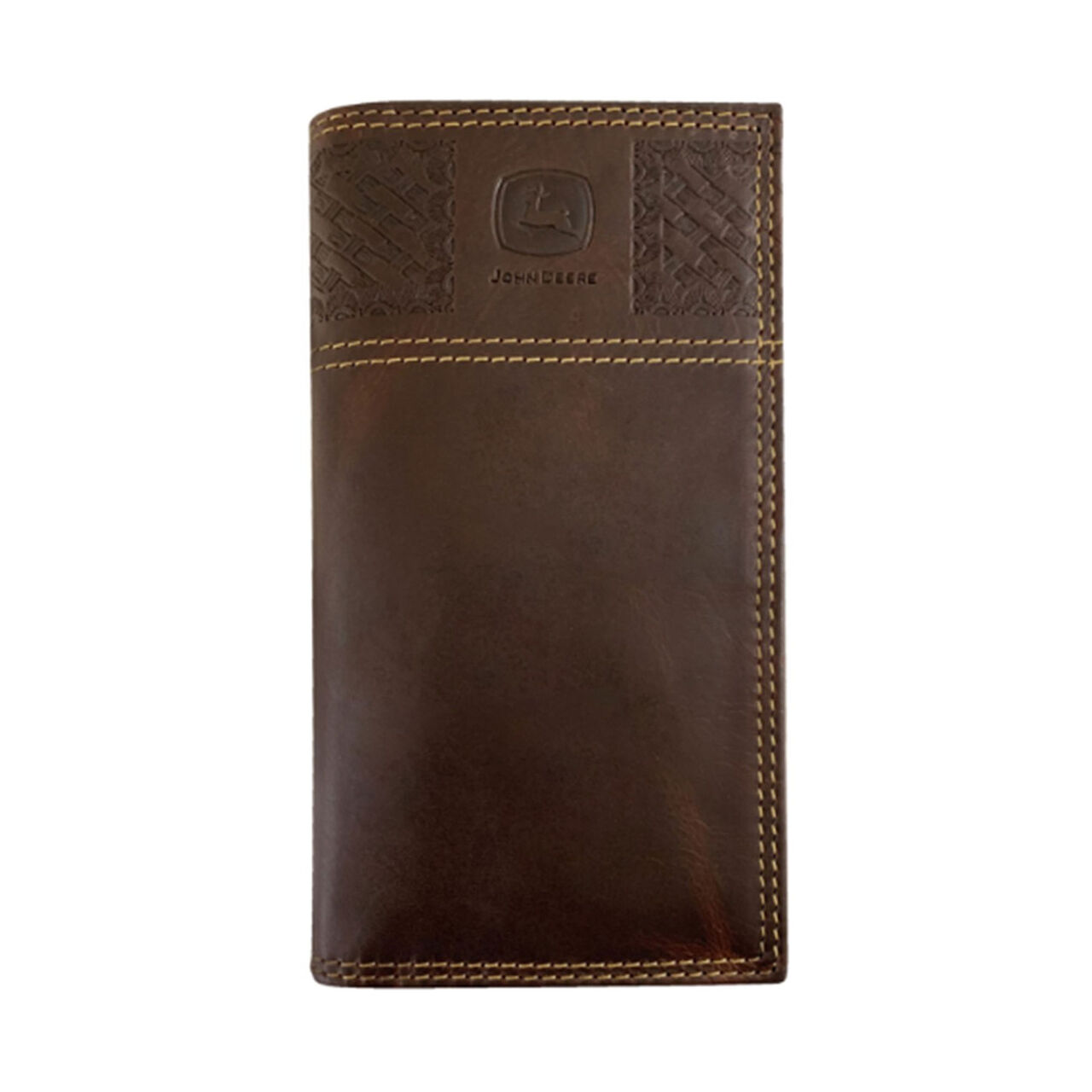 Genuine Leather Basketweave Checkbook Wallet - LP83197,  image number 0