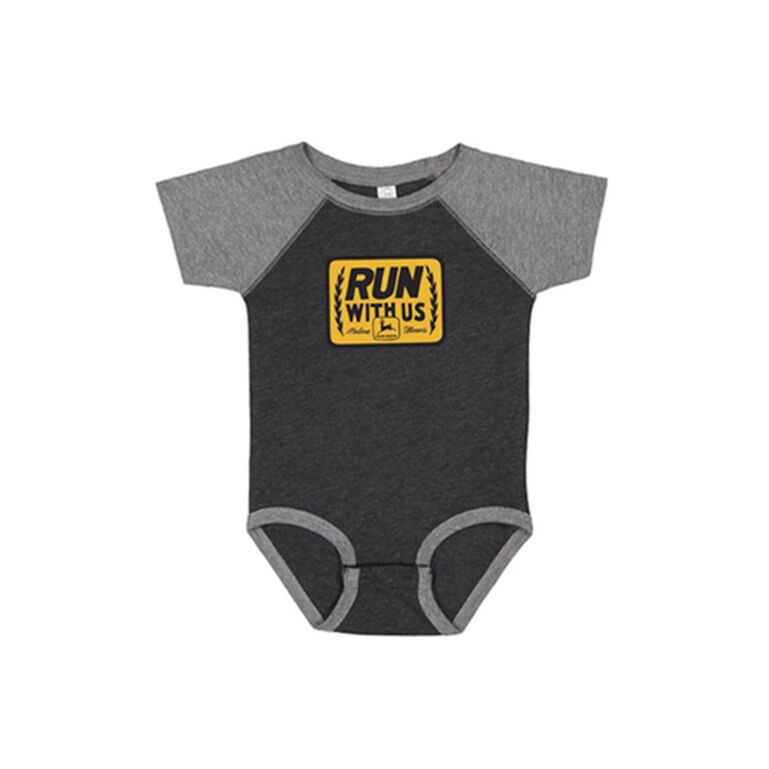 Gray Run With Us Bodysuit  - 34305644BK, 