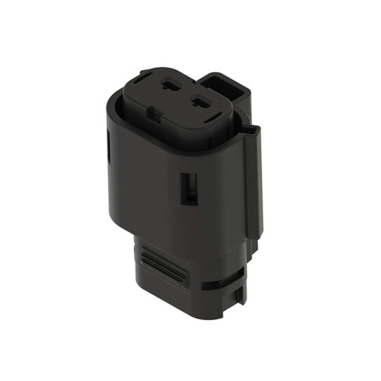 Black Internal Electrical Connector Housing, 2 Cavities - 57M10926,  image number 1