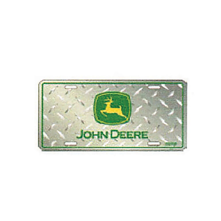 Silver Tread with Green and Yellow Logo License Plate - LP85804, 