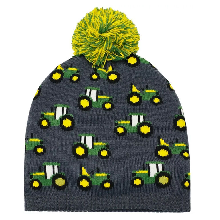 Ombre Blue Fleece Lined Tractor Beanie Stocking Cap - LP83981, 