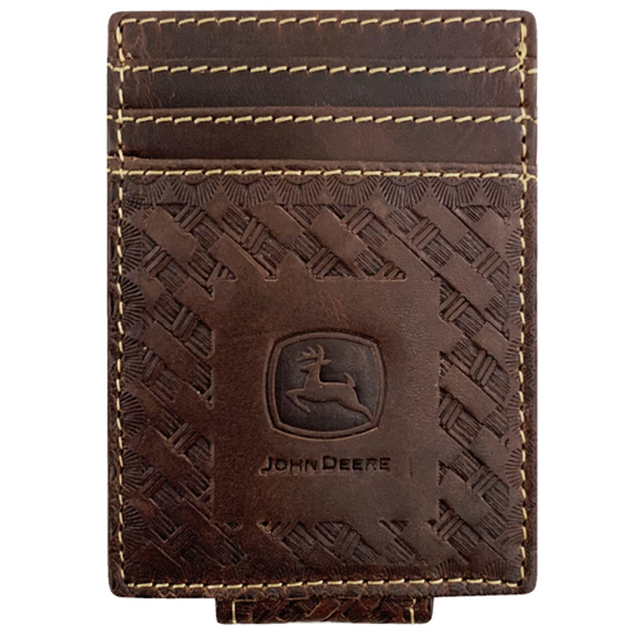 Basketweave Leather Money Clip - LP83196,  image number 0