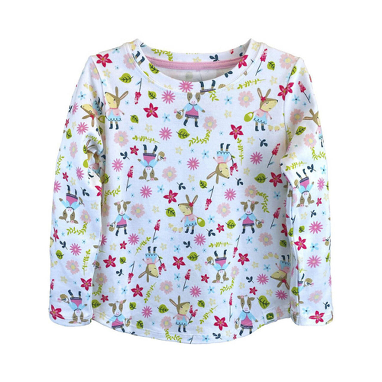 White Flower Animal Print T-Shirt Sz 2T - LP774242,  image number 0
